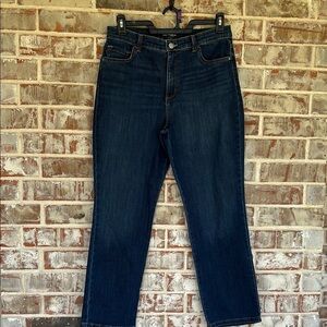 Lee Relaxed Fit Blue Denim Straight Leg High Rise Jeans